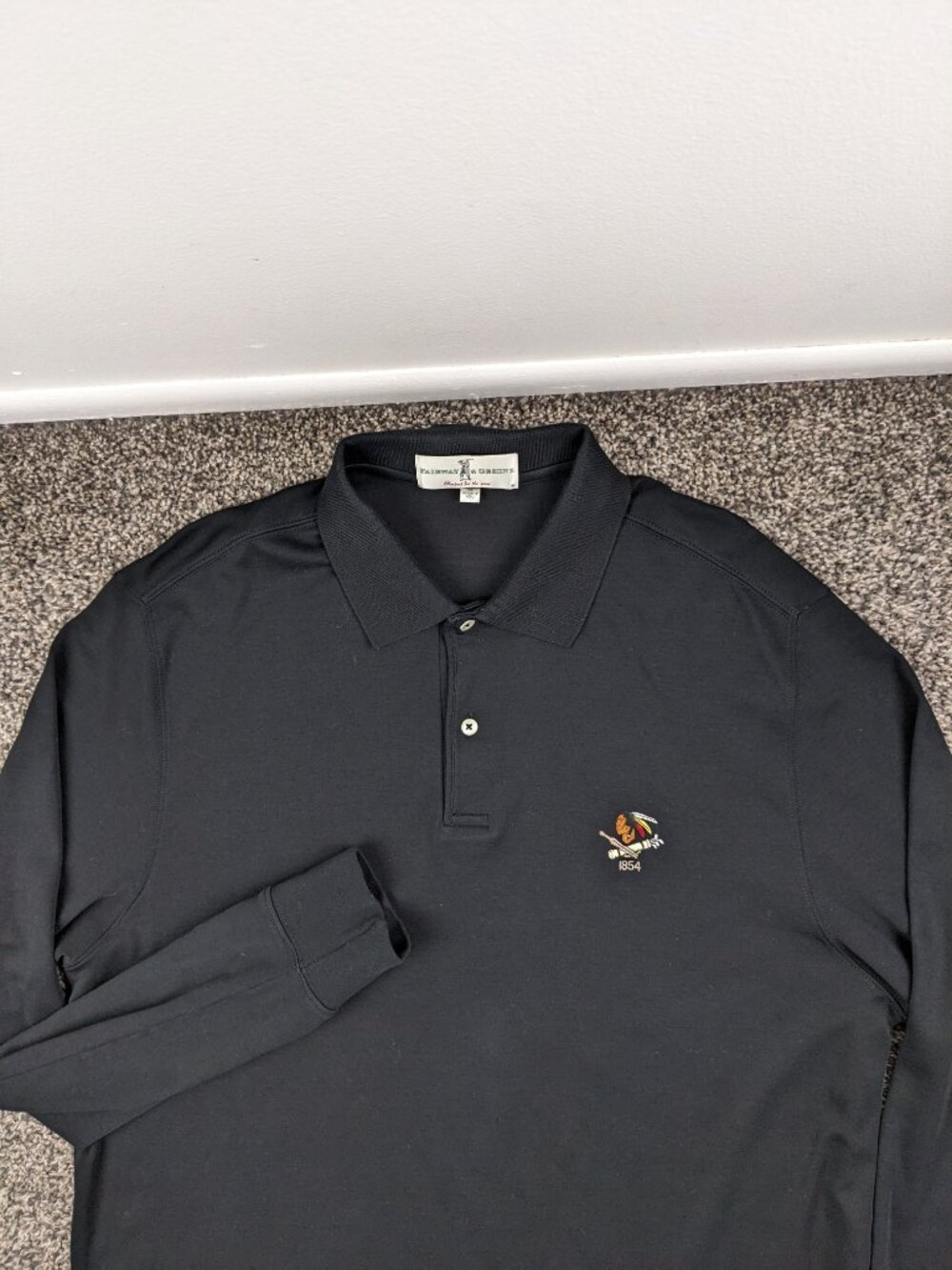 Philadelphia Cricket Club Polo Shirt Pima Cotton Long Sleeve F&G Mens Medium